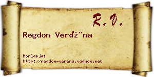 Regdon Veréna névjegykártya
